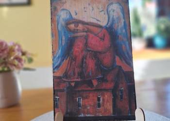 Obrazek na desce-Anioł nad miastem