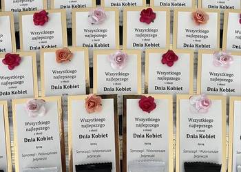 DZIEŃ KOBIET - życzenia z czekoladką