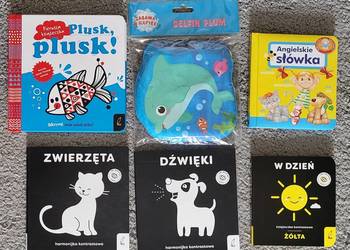 Zestaw książeczek kartonikowych Zwierzęta W dzień Dźwięki Plusk Delfin Plum