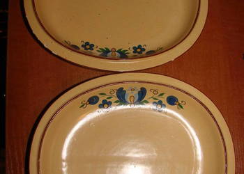 Bolesławiec wzór kaszubski półmiski PRL