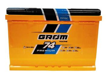 Akumulator 74Ah 720A Grom Racing  EN PRAWY PLUS