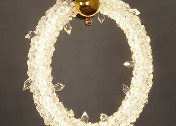 Pojedyncza Lampa Wisząca ICE XS Kryształowy Zwis Złoty Glamour Nowoczesna