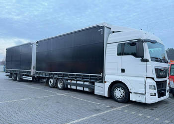 MAN TGX 24.440 6X2 E6 Przyczepa G.T.S PTT18S Tandem Zestaw 120 m3 Firana Ł…