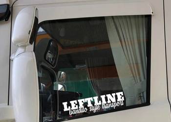 Naklejki LEFTLINE BANDIT pasuje do SCANIA VOLVO MAN IVECO biała naklejka