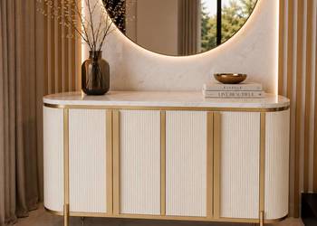 Komoda złota kremowa Omega Glamour Premium 160x40x90