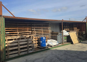Kontener morski 40'HC wysoki 12x2,9m, Magazyn Wiata Dom