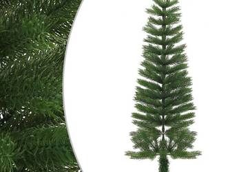 vidaXL Sztuczna, smukła choinka ze stojakiem, 120 cm, PE(SKU:344643)