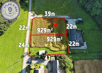 Działka Rudzica Grabówka 929m2
