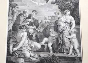 Grafika “Przymierze Jakuba z Lebanem” -wg. obrazu Pietro da Cortona