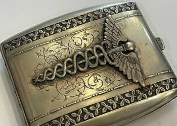 Papierośnica RS Alpacca z kadyceuszem – symbol służb medycznych