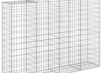 Kosze gabionowe 10 szt 200x50x140/160cm galwanizowane żelazo WM-3146370