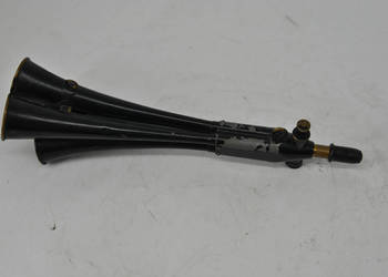 Potrójna Trąbka Sygnałowa Vintage | Metalowy Klakson Pneumatyczny | Retro M