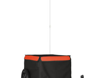 Przyczepka rowerowa czarno-pomarańczowa 30 kg żelazo WM-94075