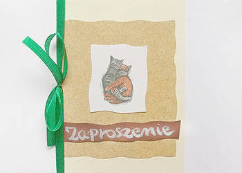 eko zaproszenia bez tekstu, koty zaproszenie na imprezę c6