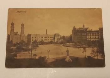 Stara pocztówka Mysłowice pl.Wolności ok 1914r.