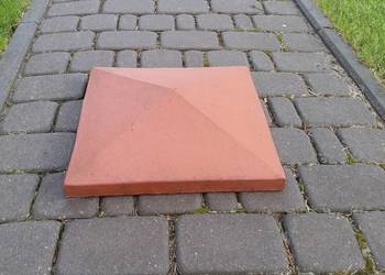 Daszki ceramiczne ogrodzeniowe czterospadowe kolor ceglasty