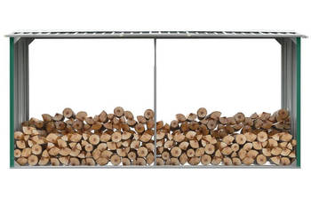 Wiata na drewno stal galwanizowana 330 x 92 x 153 cm zielona WM-47086
