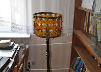 Lampa wisząca żyrandol znaki zodiaku Zodiak Delam szkło PRL Drost
