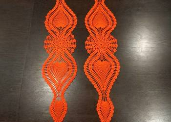 Bieżniki szydełkowe czerwone śiateczne