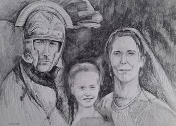 Portret ołówkiem na podstawie zdjęcia