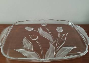 Walther-Glas Półmisek Patera prostokątna duża NADINE Tulipany 41 cm