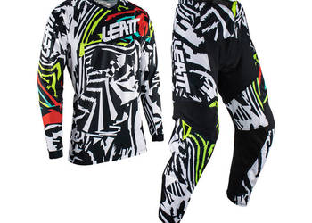 STRÓJ CROSS ENDURO SPODNIE KOSZULKA KOLOR  ZEBRA S/M/L