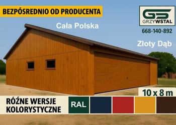 Drewnopodobny GARAŻ BLASZANY - Magazyn - Wiata - Hala  - GRZYWSTAL