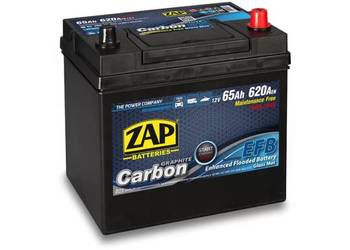 Akumulator 65Ah 620A  ZAP CARBON EFB START&STOP Japan P+