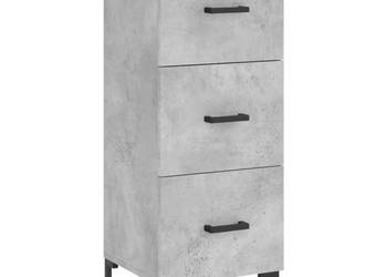 Szafka szarość betonu 345x34x90 cm materiał drewnopochodny WM-828608
