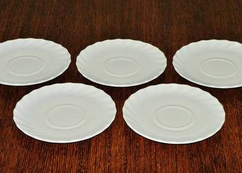 Spodki Arcopal France białe , 5 sztuk , Ø 16,1 x 2 cm