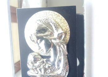 obrazek Matka Boska  Maryja  z Dzieciątkiem na szkle obrazek Matka Boska  Maryja  z Dzieciątkiem na szkle