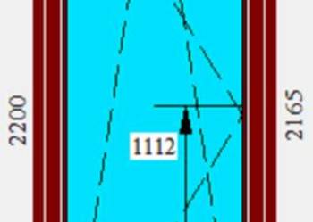 OKNO PCV 820 X 2165 MAHOŃ
