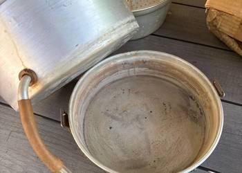 Sokownik aluminiowy PRL – komplet z oryginalnym kartonem