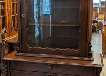 Piękny  zabytkowy kredens mahoniowy-sklep Dąbrowa Górnicza