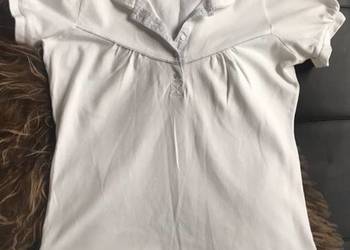 Białe polo Cottonfield z okrągłym kołnierzykiem 40 L