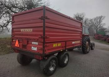 Przyczepa rolnicza  tandem 8 ton wywrotka na tył sprowadzona