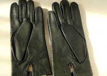 Rękawiczki skórzane męskie czarne Renifer. Vintage. Czasy PRL