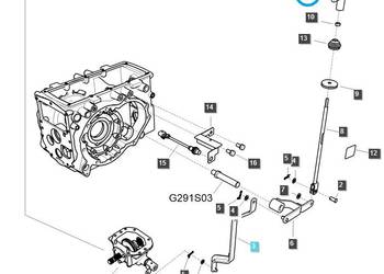 Uchwyt drążka dźwigni PTO/WOM / TRG 970 / LS Tractor nr 40239362