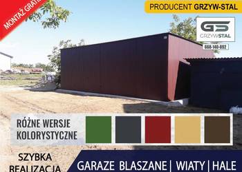 Garaż Blaszany JEDNOSPADOWY |Drewnopodobny| - Wiatka   - GRZYWSTAL