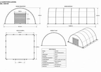 Nowy namiot magazynowy hala namiotowa łukowa  304015R 9,15 x 12 x 4,5 m