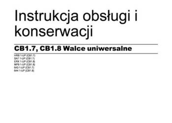 CATERPILLAR CB1.7  CB1.8  walec uniwersany  DTR Instrukcja obsługi