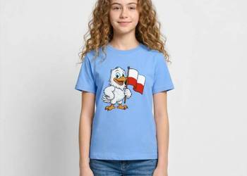 Koszulka młodzieżowa Orzełek z flagą Polska pamiątka