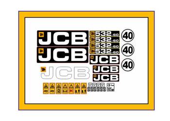 Naklejki ładowarka teleskopowa JCB 532-60 Nalepki zestaw komplet