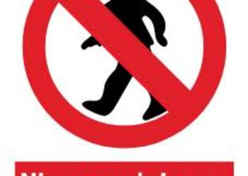 Naklejka BHP Nieupoważnionym wstęp wzbroniony GC005