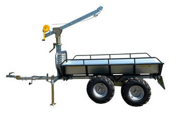 Przyczepa leśna ATV Kellfri PRO Tower2+ z wywrotem – kompletna do lasu