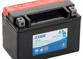 Akumulator motocyklowy 12V 8Ah 120A EXIDE ETX9-BS YTX9-BS
