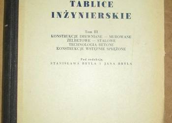 Tablice inżynierskie-cz. III / budownictwo / konstrukcje