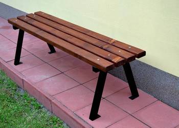Ławka stalowa bez oparcia Parkowa Ogrodowa miejska 180cmW042