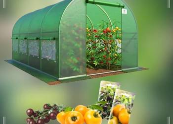 Ogromny TUNEL FOLIOWY 10 m² 400 × 250 cm zielony + GRATIS! *