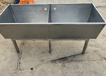 Basen gastronomiczny dwukomorowy ze stali nierdzewnej